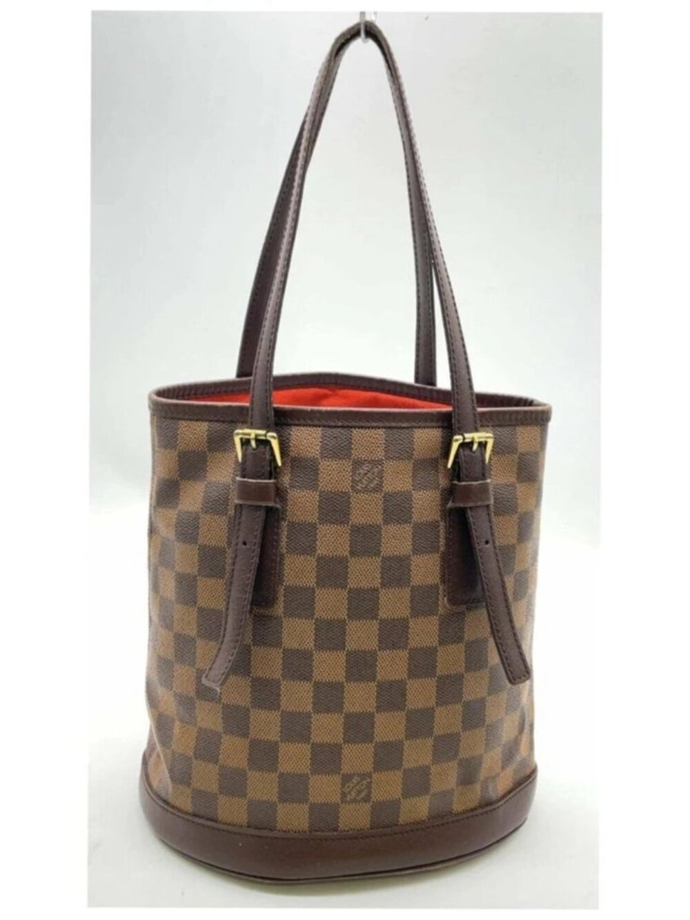 Authentic Louis Vuitton Marais Damier Ebene Bucket Tote Bag with Pochette - Picture 3 of 16